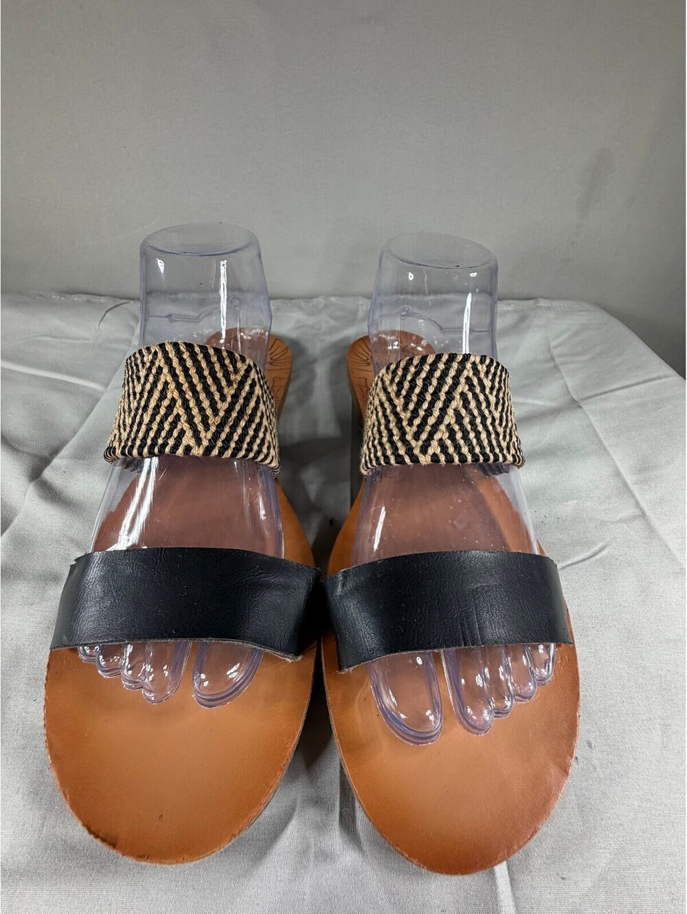DV by Dolce Vita Women's Two Strap Slide Sandals Size 9.6 Boho Chic